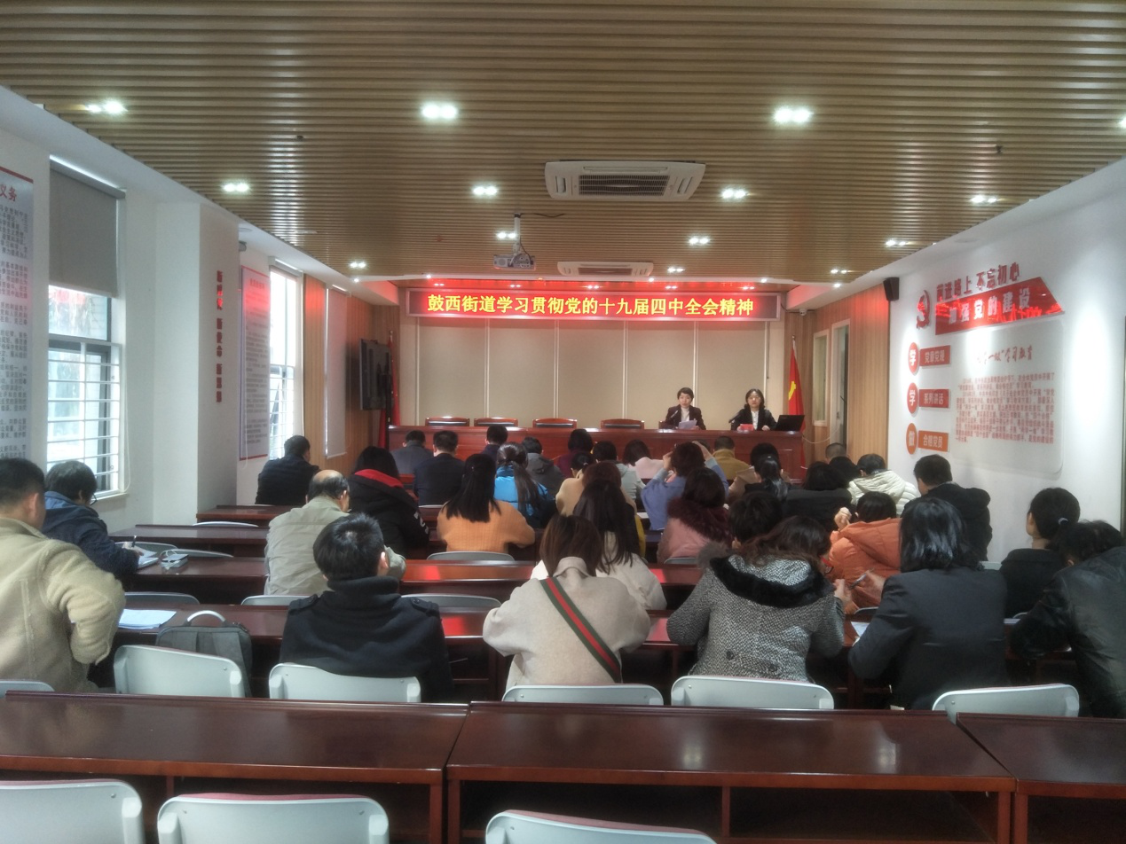 區委宣講團赴鼓西街道開展“學習貫徹黨的十九屆四中全會精神”宣講會