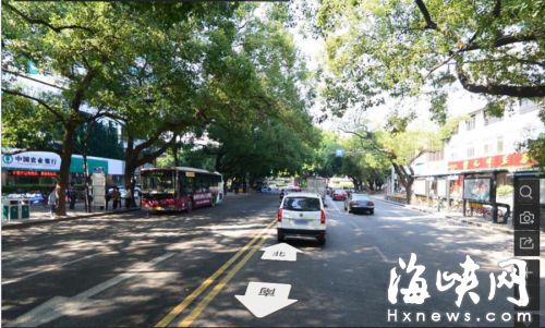 現在的鼓屏路，路中間是雙黃線（網絡圖）